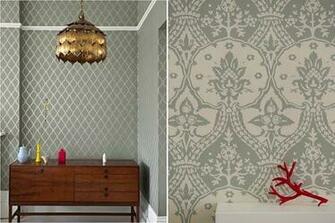Interiors Lifestyle Home Farrow Ball Broccato Wallpaper