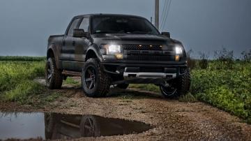 Car Ford Raptor Black Truck Trucks Wallpaper HD Desktop And