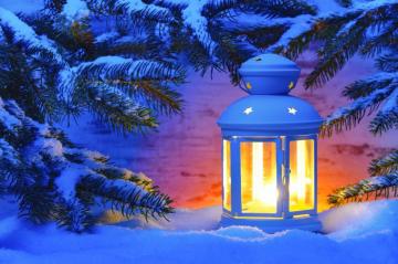 Lantern In The Snow