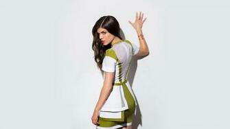 Simple Background Hands Arms Up Model Brunette Actress