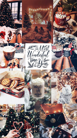 Christmas Collage Wallpaper Ideas The Most Wonderful Time Of
