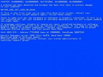 Pesan Pada Blue Screen Di Komputer Laptop Teknik Dan