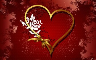Red Rose And Hearts Valentines Day