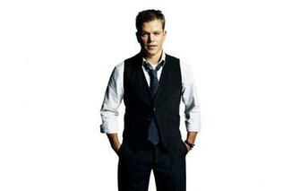 Wallpaper Costume Tie Actor White Background Shirt Matt Damon