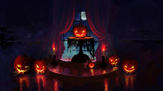 Pumkpin Halloween 4k Wallpaper iPhone HD Phone 3640h