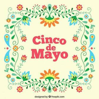 Floral Cinco De Mayo Background Vector