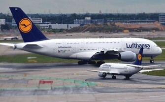 Airbus A380 Boeing Runway Plane Two Aviation Wallpaper
