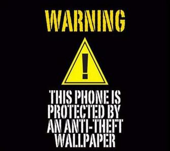 Warning Lock Screen Phone Lockscreens Wallpaper