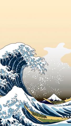 Drawing Wallpaper And Wave Image On Favim