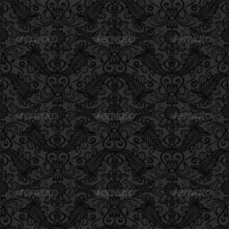Black Seamless Lace Pattern On Gray Background Background