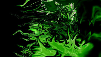 Illuminated By The Vibrant Colors Of Neon Green And Black