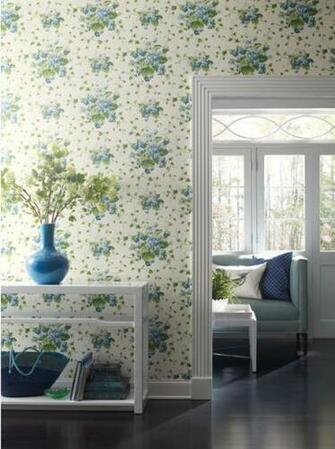 Waverly Cottage Wallpaper Traditional Boston By