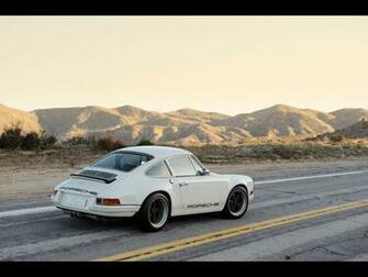 White Singer Porsche Side Wallpaper