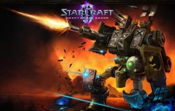 Wallpaper Fire Gun Robot Starcraft Heart Of The Swarm
