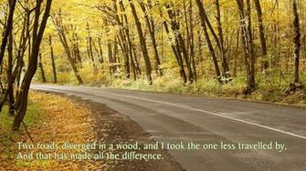 Wallpaper On Choice With Quote By Robert Frostdont Give Up World