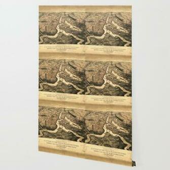 Vintage Ohio Mississippi River Junction Map Wallpaper By