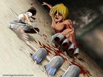 Female Titan Vs Mikasa Ackerman Attack On Shingeki No Kyojin