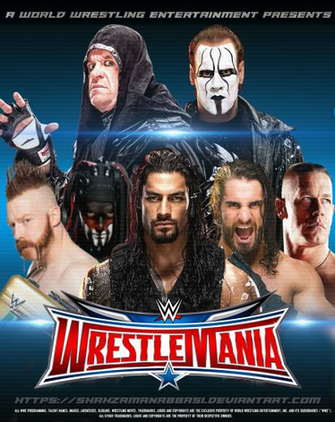 Wwe Wrestlemania Poster By Shahzaman Shahzamanabbasi On