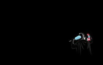 Wallpaper Star Wars Darth Vader Black Minimalism Background