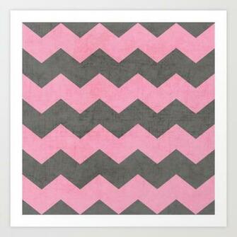 Pink And Gray Chevron