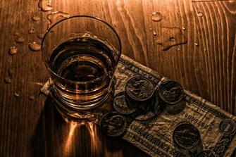 Desktop Wallpaper Coins Dollars Money Shot Glass