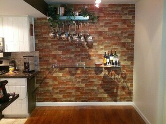 Graceful Faux Brick Paneling Home Design Ideas