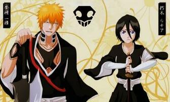 Wallpaper Bleach Kurosaki Ichigo Rukia Kuchiki Anime