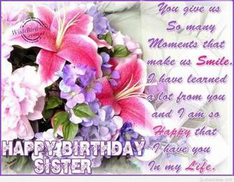 Dear Sister Happy BirtHDay Quote Wallpaper