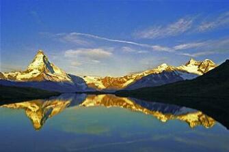 Alps Zermatt Lake Stelli And Matterhorn High Resolution HD Wallpaper