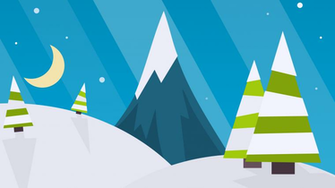 Christmas Winter Minimalism Night Wallpaper HD