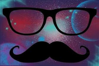 Purple Mustache Wallpaper Hipster By