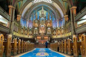Basilica Of Notre Dame Cathedral Wallpaper Wall Mural Self Adhesive