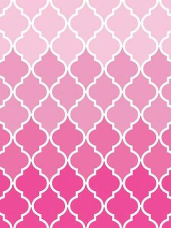 Quatrefoil Ombre Pink Aqua