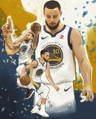 All Star Player Stephen Curry Showing Off His Signature
