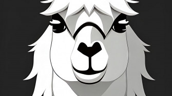 Wallpaper Lama Head Animal White Art Full HD