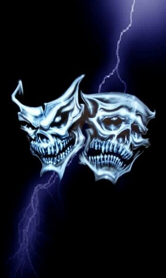 Wallpaper Background Laughing Skulls Live