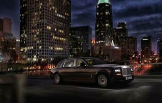 Wallpaper Night The City Rolls Royce Limousine Image For