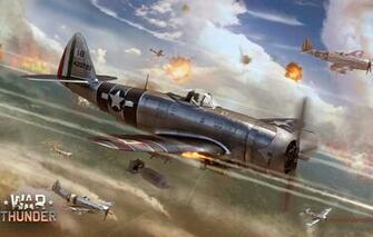Wallpaper The Sky Fire War Fighter Bomber Art American