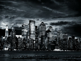 Skyline Monochrome Wallpaper