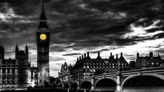 Black And White HD Wallpaper Skyline