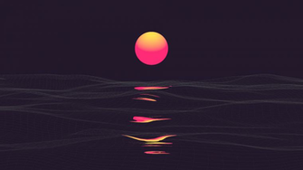 General Landscape Abstract Vaporwave Purple Background