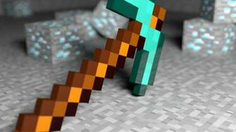 Minecraft Diamond Pickaxe Wallpaper By Denkimaniac On