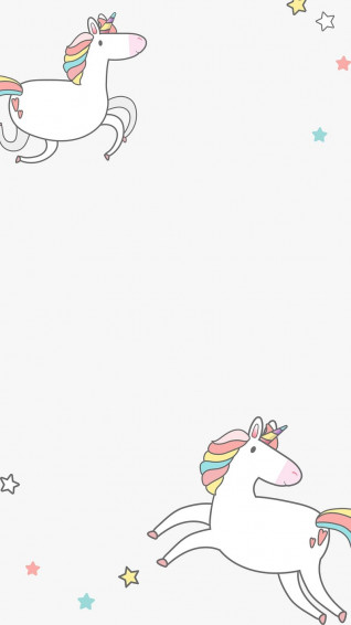 Unicorn Stars Cartoon Colorful Social Wallpaper