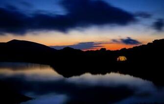 Wallpaper Camping Mountain Lake Tents Landscapes