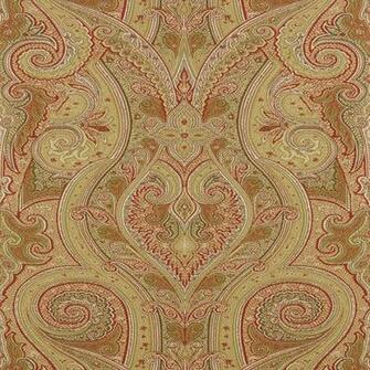 Thibaut Wallpaper Menswear Patani T1033 Camel And Red