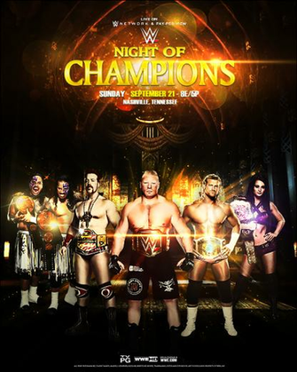 Wwe Night Of Champions Custom Poster By Ecku Gfx