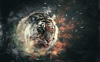 Abstract Tiger Wallpaper