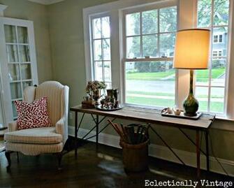 Eclectically Vintage Wallpapering Table
