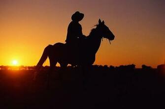 Cowboy And Horse Western Sunset Wallpaper Wall Mural Self Adhesive