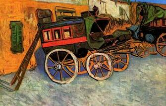 Wallpaper Ladder Coach Vincent Van Gogh Tarascon Diligence